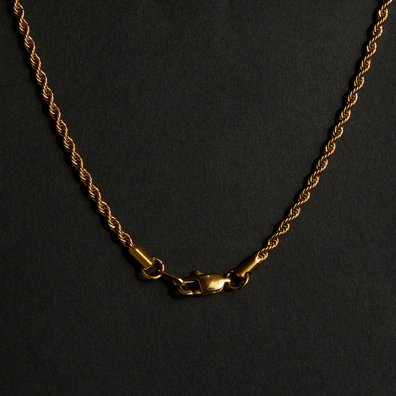 Hockey Mask Pendant & Chain (Gold)