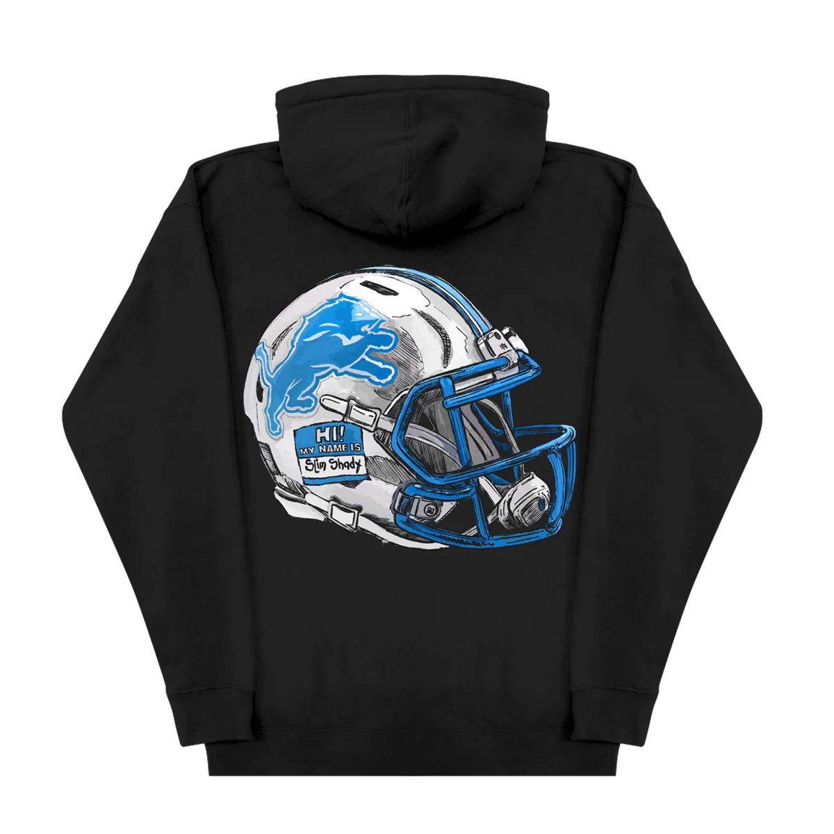 Eminem x Detroit Lions Helmet Hoodie