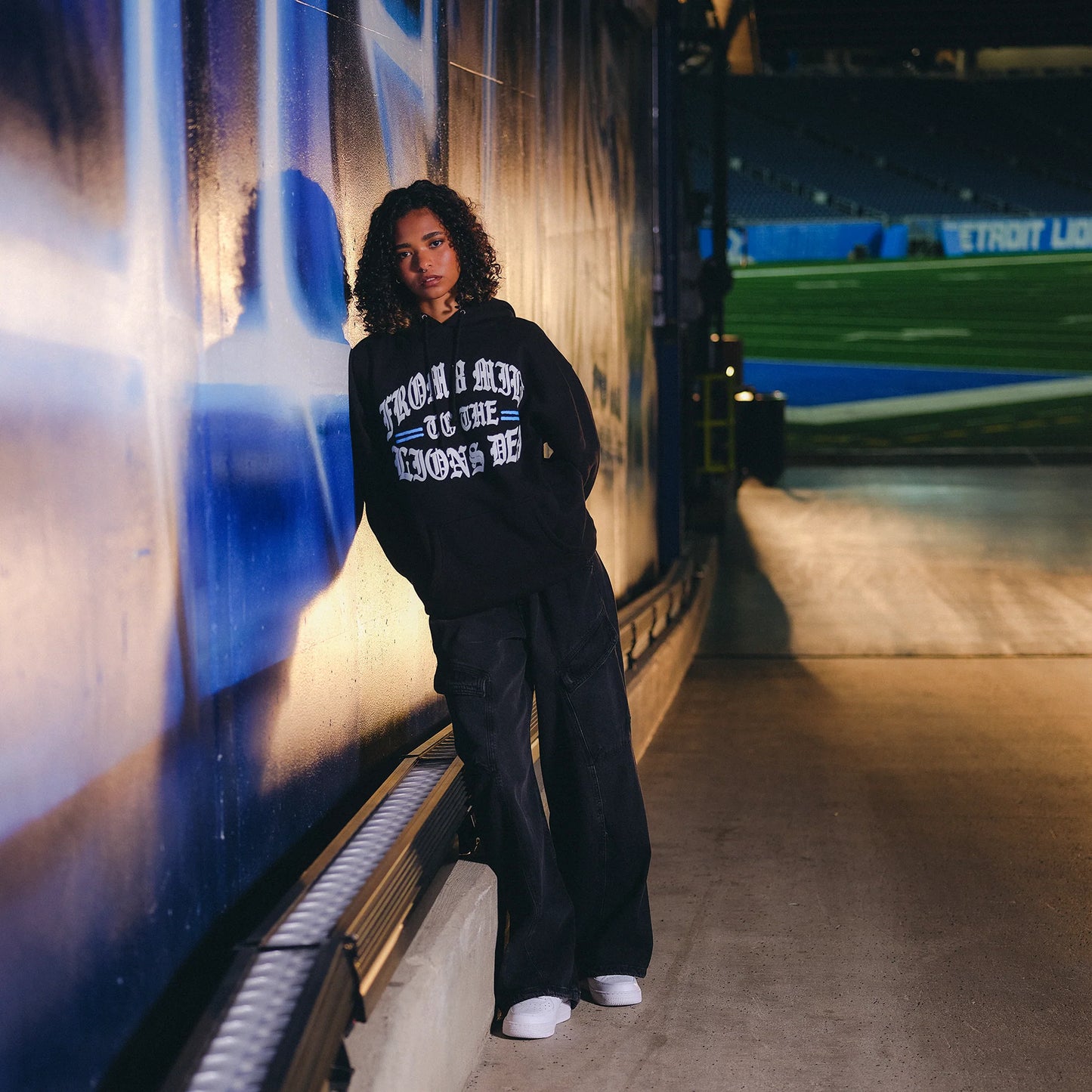 Eminem x Detroit Lions Helmet Hoodie