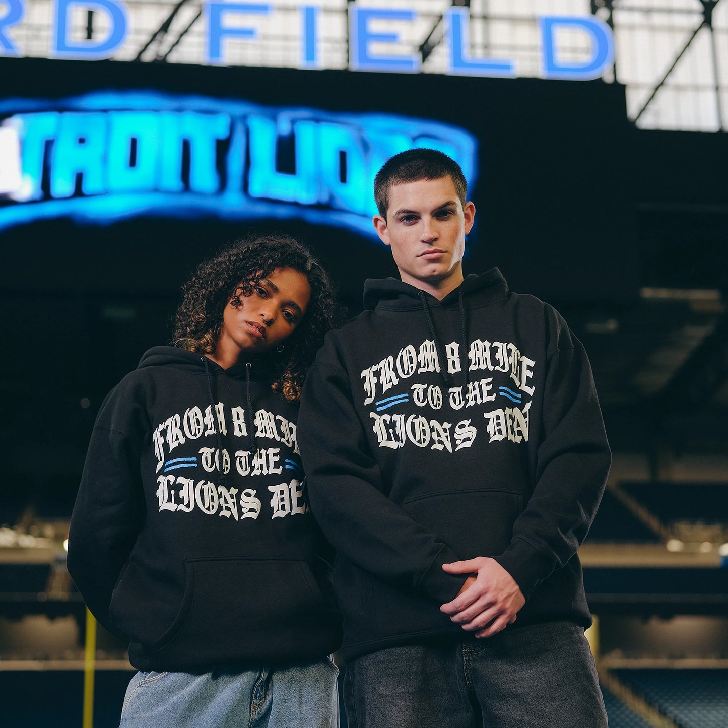Eminem x Detroit Lions Helmet Hoodie