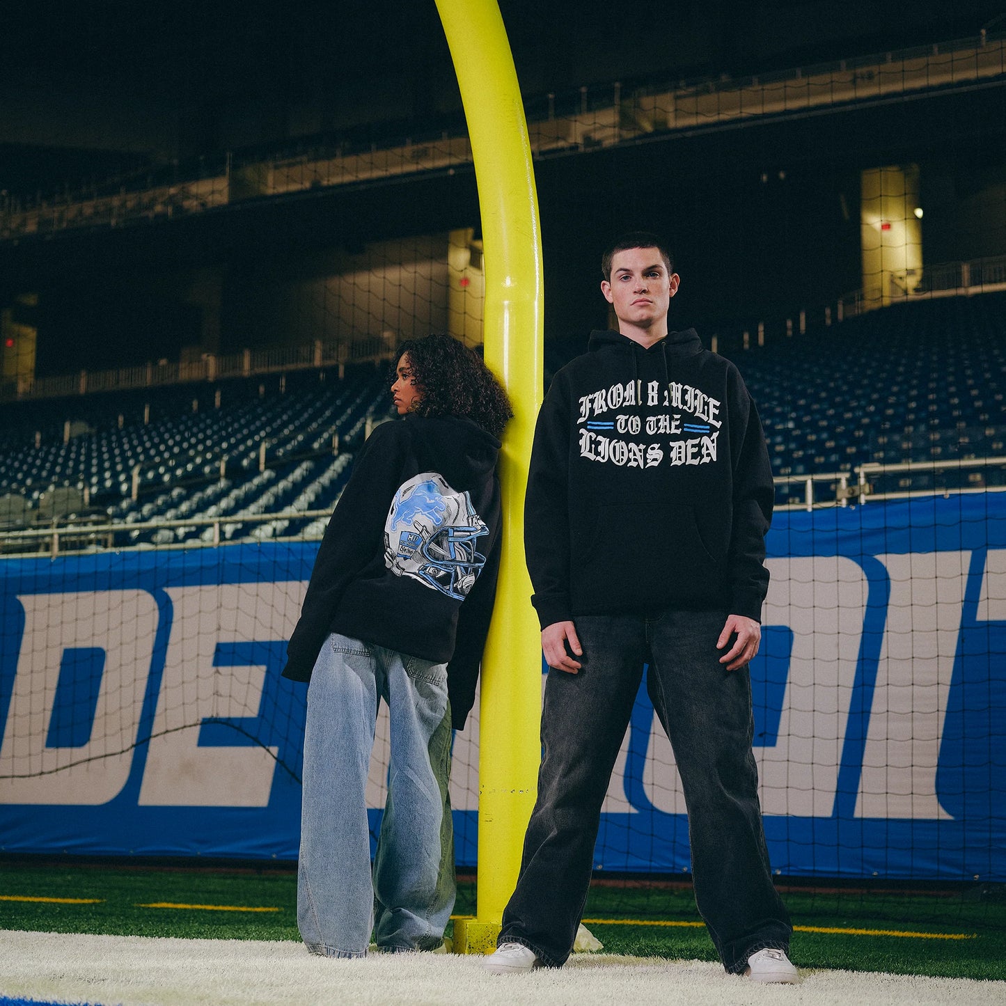 Eminem x Detroit Lions Helmet Hoodie