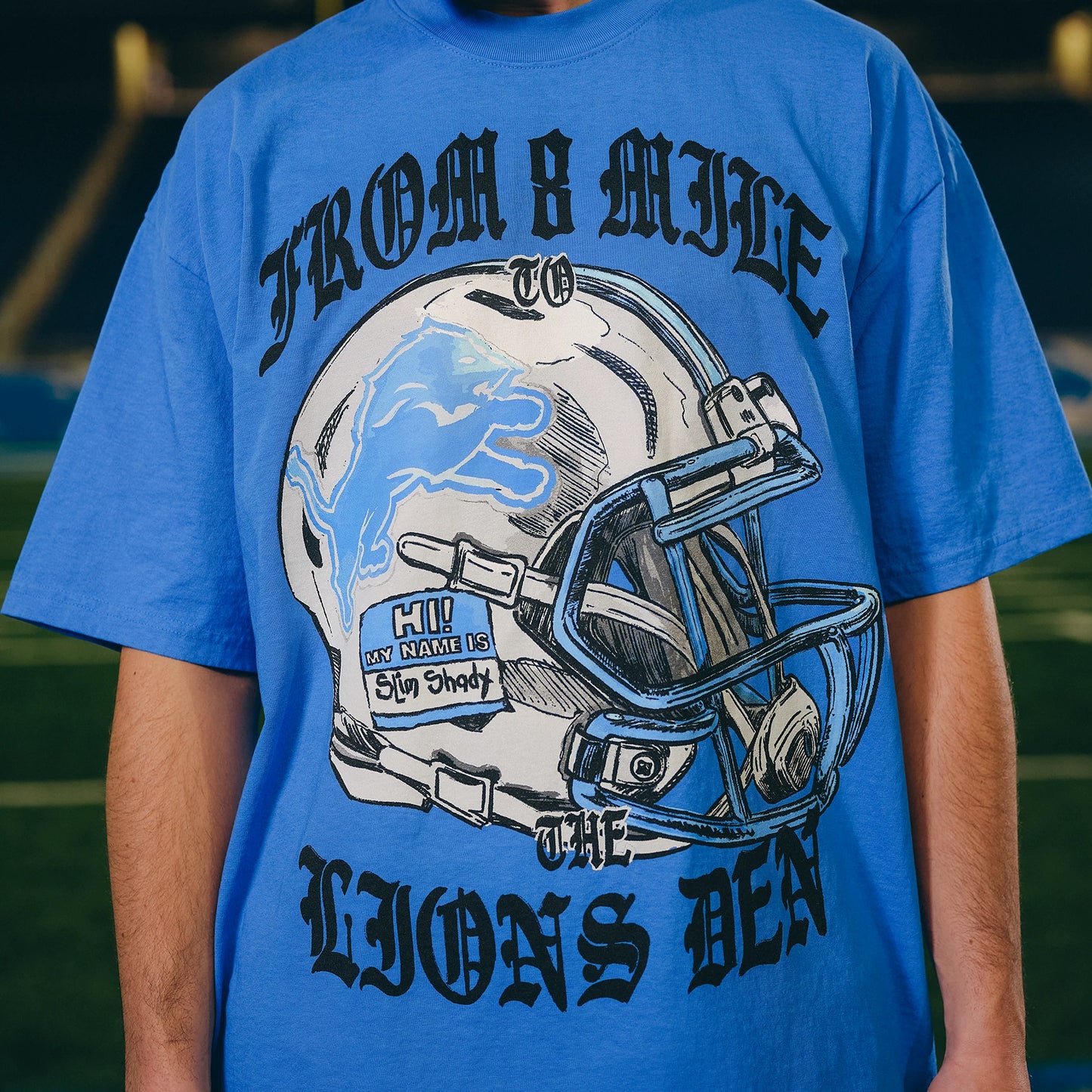 Eminem x Detroit Lions Helmet T-Shirt