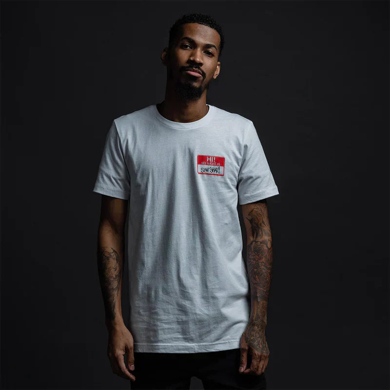 "Hi, My Name Is..." Sticker Logo White T-Shirt
