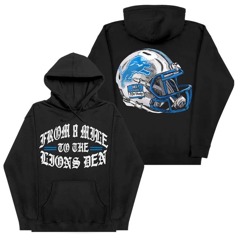 Eminem x Detroit Lions Helmet Hoodie