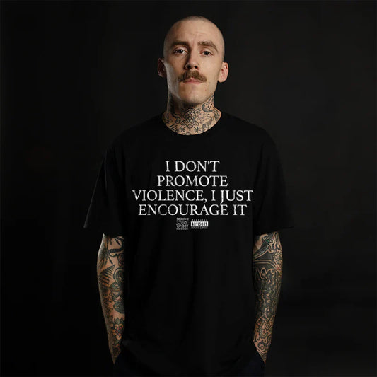 TDOSS Promote Violence T-Shirt | Eminem Inspired Dark Graphic Tee