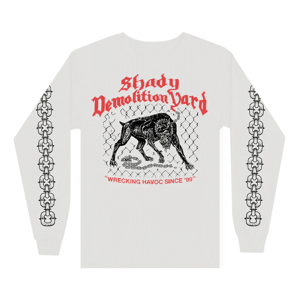 SHADY DEMOLITION JUNKYARD DOG LONGSLEEVE (WHITE)