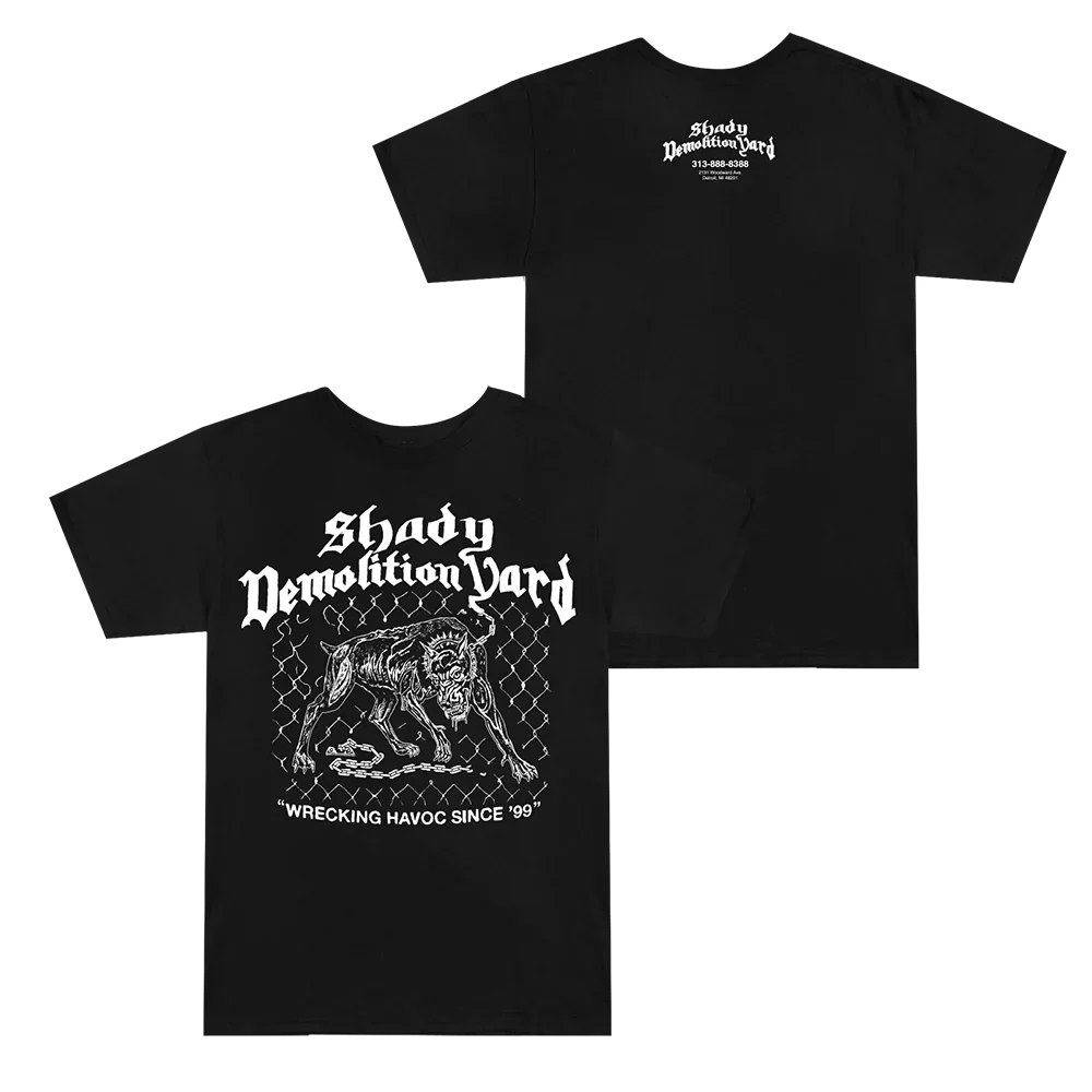 SHADY DEMOLITION JUNKYARD DOG T-SHIRT (BLACK)