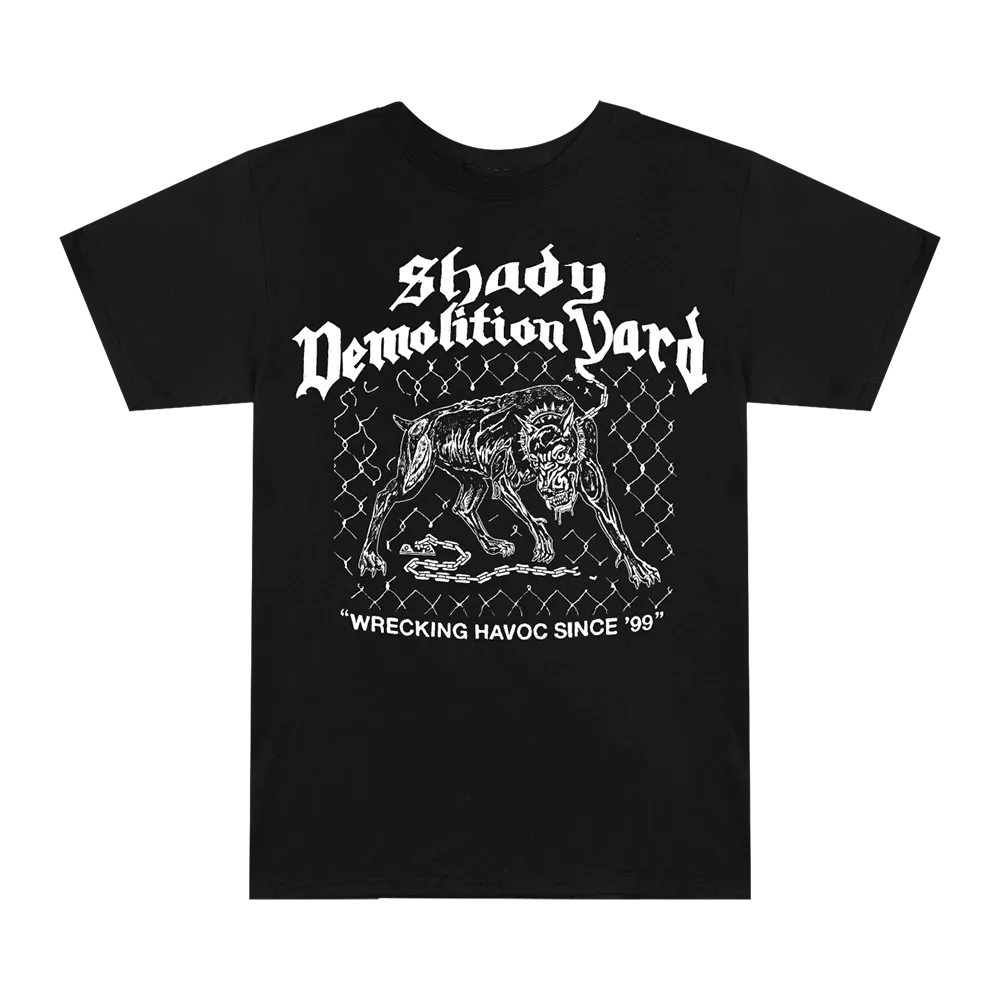 SHADY DEMOLITION JUNKYARD DOG T-SHIRT (BLACK)