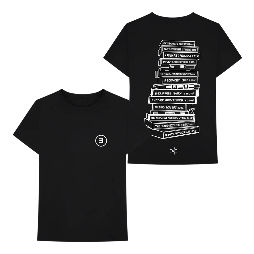 MILLINSKY X EMINEM TAPE STACK T-SHIRT (BLACK)