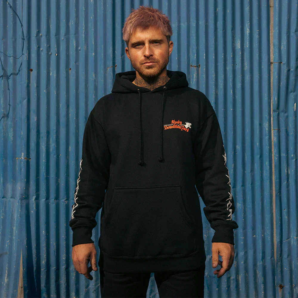 SHADY DEMOLITION BARBED WIRE HOODIE (BLACK)