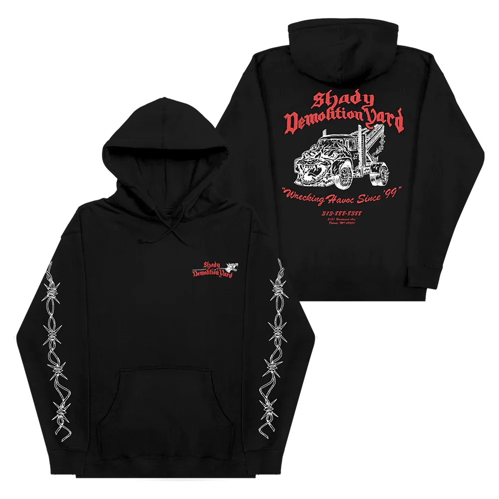 SHADY DEMOLITION BARBED WIRE HOODIE (BLACK)
