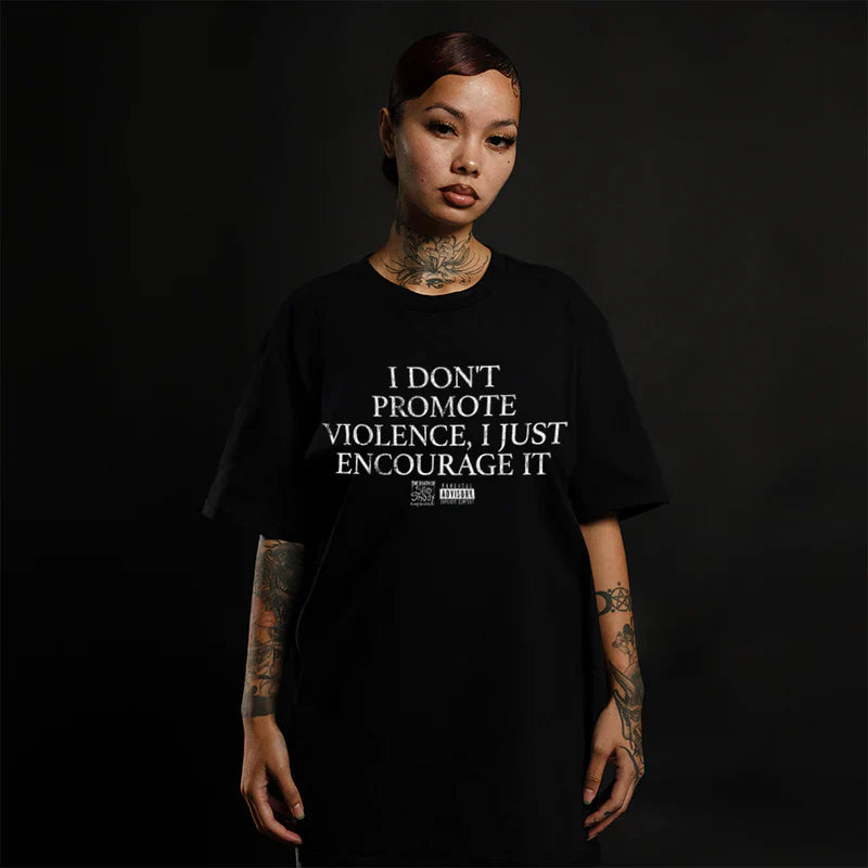 TDOSS Promote Violence T-Shirt | Eminem Inspired Dark Graphic Tee